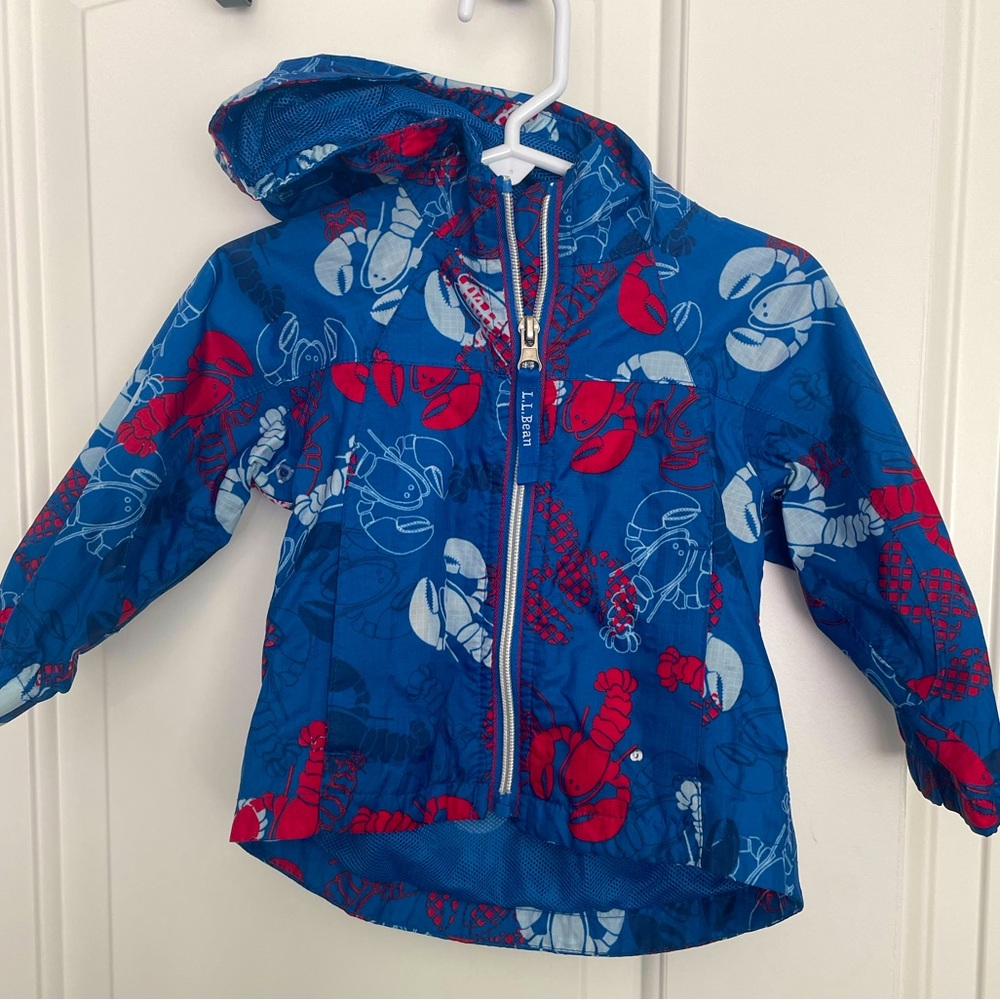 LL Bean raincoat with hood